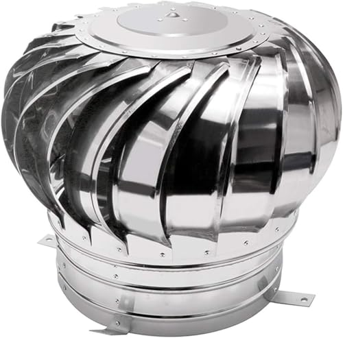 Sombrerete de chimenea giratorio de acero inoxidable con ventilador de tejado