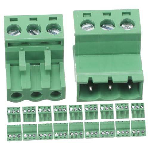 Borniers à vis 3 pôles détachables compacts OUNONA pas 5,08 mm