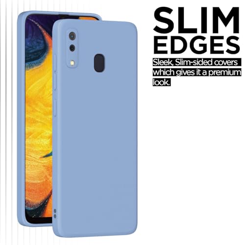 Image of Outlouders Back Cover for Samsung Galaxy A20 / A30 / M10s | Camera Protection | Durable Soft Matte Silicone Bumper Case (Aqua Blue)