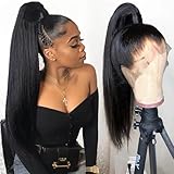 sdamey 360 Straight Lace Front Wigs Full Lace Wigs For Women 200 Density Pre Plucked With Baby Hair 12A Brazilian Virgin Hair Natural Color 26inch