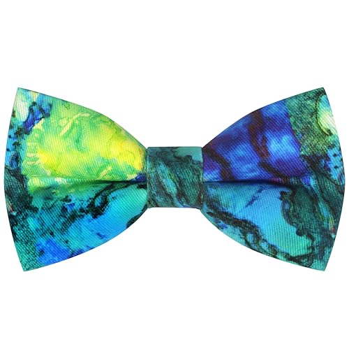 Image of Colorful Fun Pattern Pre-Tied Bow Tie Mens Floral Space Adjustable Bowtie