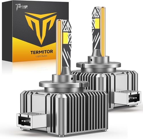 Termitor D1S Bulbs 6000K Cool White 60000LM High Brightness IP68 Waterproof Xenon Bulb 3-Minute Plug N Play Direct Replacement for 66144 66140 85140 85415 Pack of 2