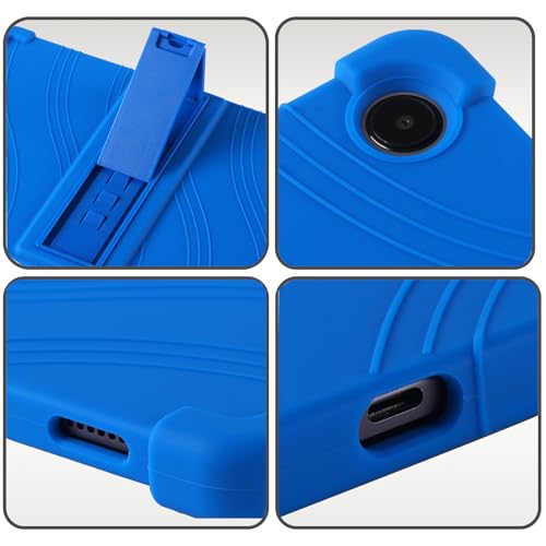 Coque Samsung Galaxy Tab A9 Plus ATOOZ en silicone bleu pour enfant