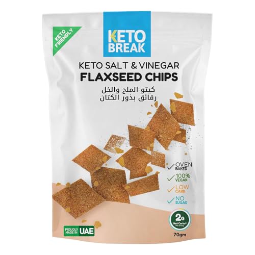 Keto Salt & Vinegar Flaxseed Chips