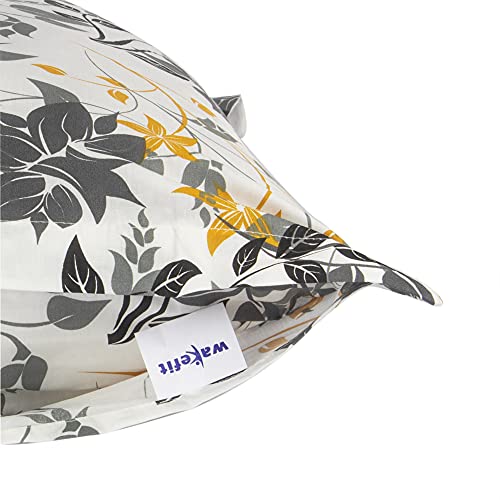 Image of Wakefit 100% Cotton Pillow Cover Set of 2 | 144 TC Soft & Breathable Pillow Cases | Standard Size 18 x 27 Inch | Skin Friendly, Durable Stitching & Gentle Machine Washable | Autumn Sunset
