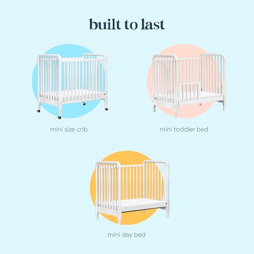DaVinci Jenny 3-in-1 Convertible Mini Crib, GREENGUARD Certified, White - image 3