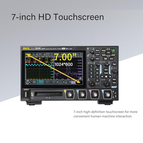 Rigol DHO924S 250Mhz Frequency Band + 12-Bit Vertical Resolution + Maximum 1.25 Gsa/S Sample Rate + 4 Analog Channels + 1Ch Built-In Signal Generator thumb #4