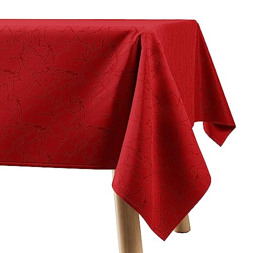 Filumi Mantel Antimanchas 140x240 cm Rojo Interiores Comedor Salon Manteles para Exterior y Jardin Mantel Navidad Manil