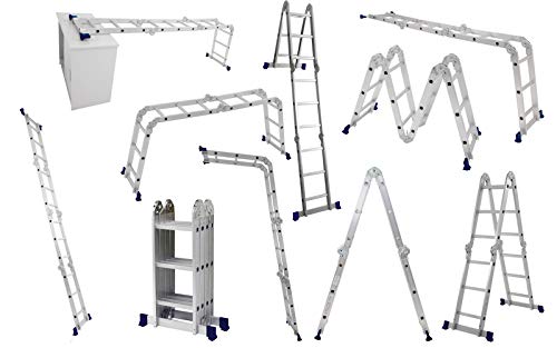 Escada Multifuncional Com Plataforma 4x3 12 Degraus Mor