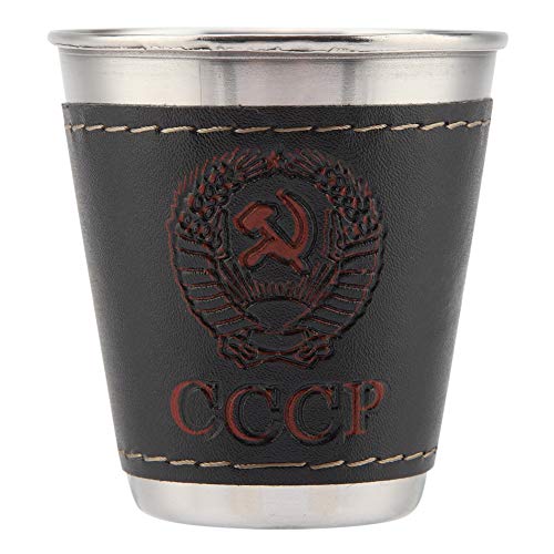 Shot Glasses 4Pcs, 70Ml Stainless Steel Shot Cups With Pu Leather Cover And Case Reusable Unbreakable Shot Glasses Travel Drinkware #TOP5