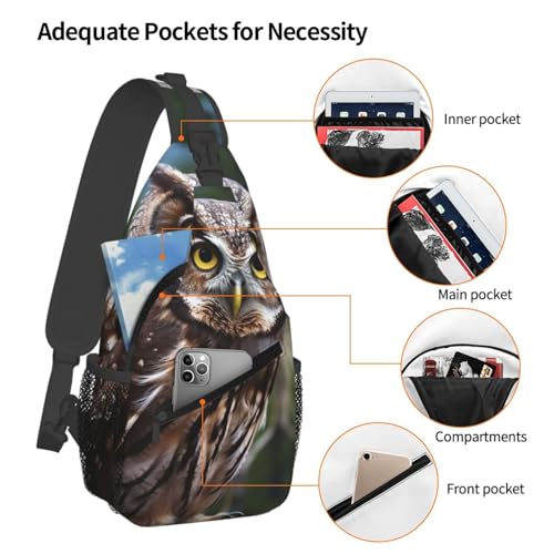 Bolso cruzado Wild Owl Birds para hombre y mujer miniatura 4