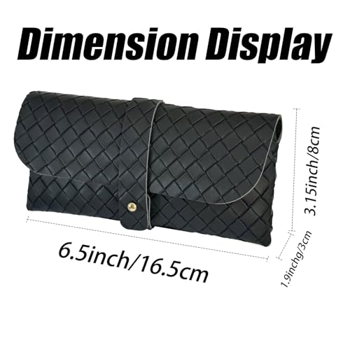 Image of Glasses storage bag Travel sunglasses myopia glasses storage bag Fashion leather storage bag