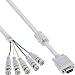 Produktbild InLine® VGA BNC Kabel, 5x BNC Stecker an 15pol HD Stecker, 3m