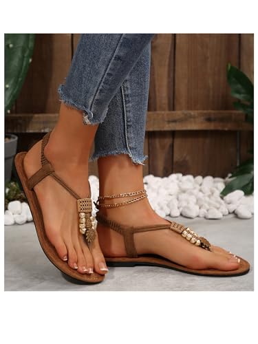Verdusa Women's Vintage Thong Sandals Boho Open Toe Vacation Flip Flops3