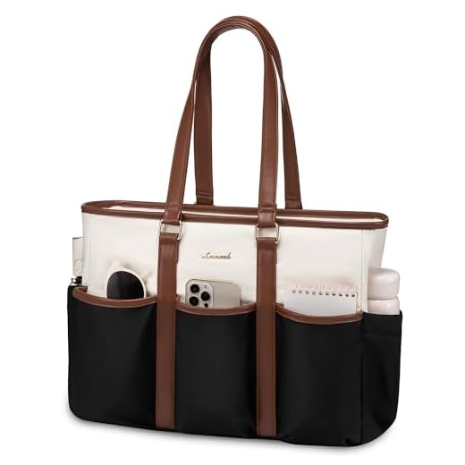 LOVEVOOK Teacher Tote Bag for Women Work, Nurse Laptop Bag for Women, Utility Everything Tote For Work/Travel/College/Daily, Professional Computer Purse Large Handbag With Multi Pockets