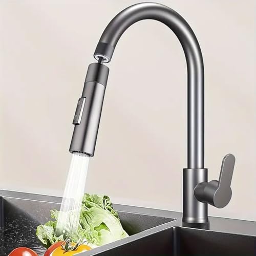 Torneira Extensivel Gourmet Cozinha Pia Bancada Mesa Ducha Articulada Dois Jatos Monocomando Agua Qu