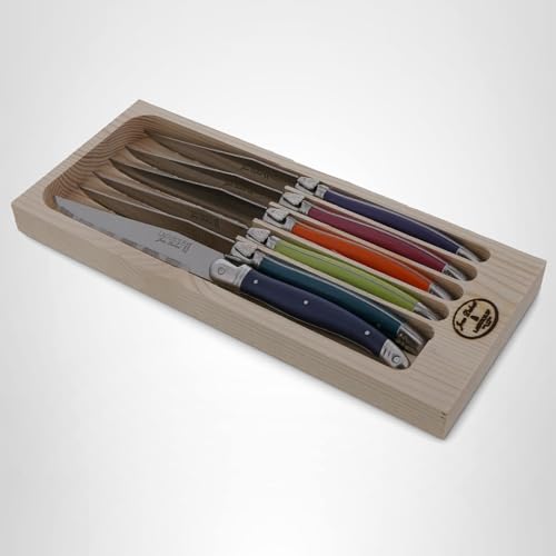 Miniatura 7 de Laguiole Jean Dubost 97131 London Mix - Juego De 6 Cuchillos De Carne, Surtido: Colores Aleatorios