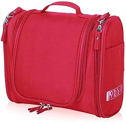Krishna Creation Multifunctional Travel Bag Extra Large Makeup Organiser with Hook (Red)