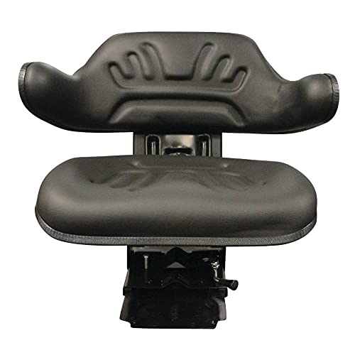 Complete Tractor 3010-0000 Multi Angle Black Wrap Around Suspension Seat for Tractor Mowers