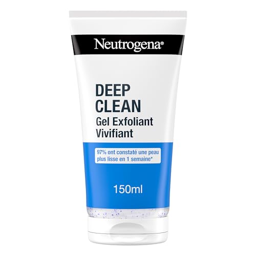 Neutrogena – Gel Exfoliant Vivifiant (tube de 150 ml) – Nettoyant visage pour une peau d'apparence saine – Soin visage pour une peau plus lisse après une semaine d'utilisation