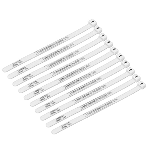 MOKT Fingergrößen-Messwerkzeug, 10 Stück Fingergrößen-Messgerät Klare ergonomische Skala für Vorschlagsring für Ehering-Schmuckmacher Cover