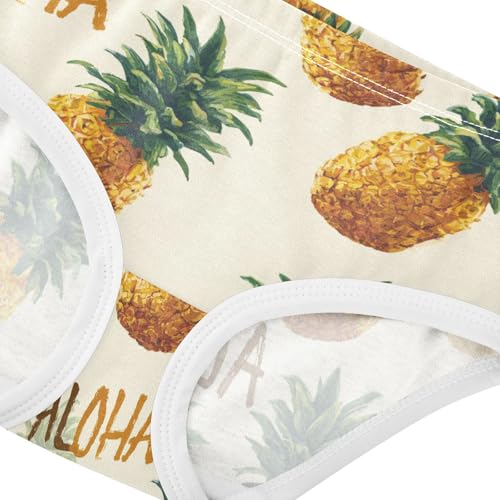 Wusikd Pineapple Aloha Girls' Underwear Cotton Girls Briefs Soft Toddler Underwear 2T4