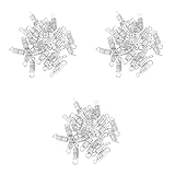 EXCEART 60 Pièces Fermoir Perle Baril connecteurs Collier Fermoir Mousqueton connecteur U...