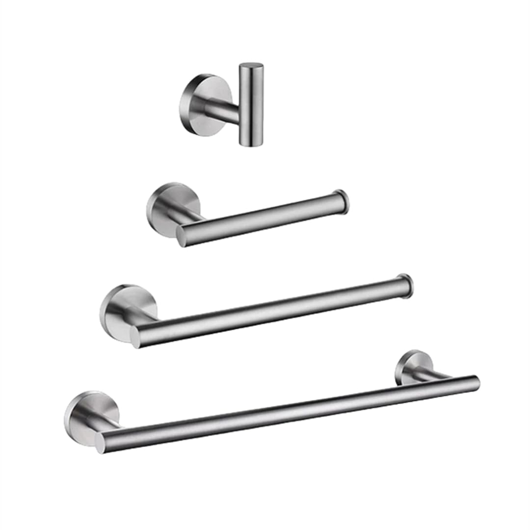 Ensemble de salle de bain 4 pièces en acier inoxydable chromé SS DJ9