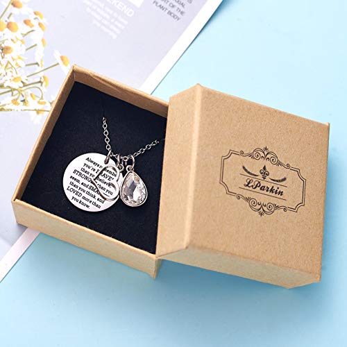 LParkin You Are Braver Than You Believe Awareness Necklace Birthstone Graduation Gift Best Friend Encouragement Gifts … - Thumbnail 6