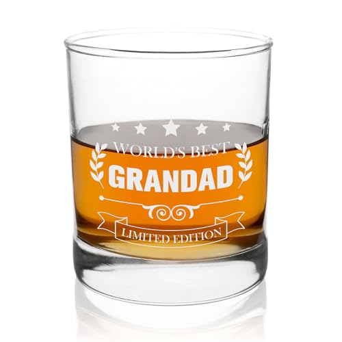 Best Grandad Gifts Whisky Glass Easter Gifts for Grandpa Birthday Gift for Grandad from Grandchildren Easter Basket Fillers Grampy Gift for Grandparents Fathers Day Christmas