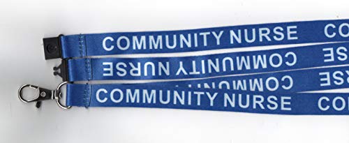Cordón de seguridad para cuello de enfermera, diseño de comunidad azul, ideal para insignias de identificación