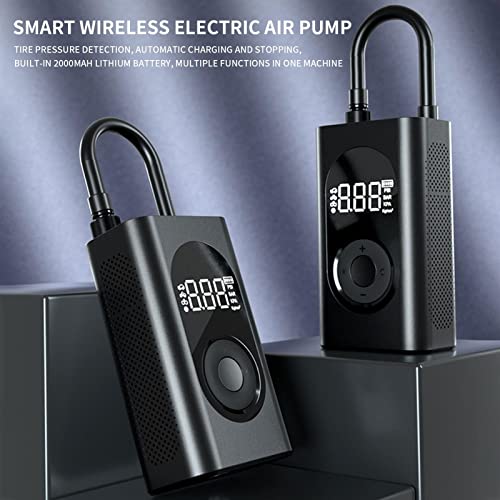 Inflador de pneu sem fio, mini compressor de ar, compressor de ar elétrico portátil para carro com m
