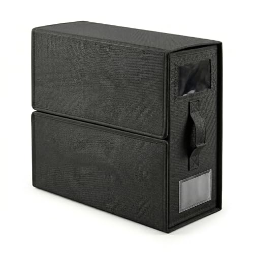 Image of CLAPONE Bedsheet Organizer Storage Box, Foldable Clothes Storage Container, Non-Woven Closet Organizer for Bedding, Blankets, Comforters & Underbed Storage (Black, Pack Of 1)