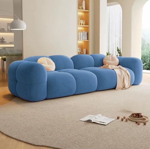 Image of Luxury Sofa Set Luxury Chesterfield Sofa in for Home Living Room & Office (Blue)