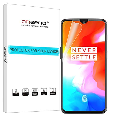 Orzero (3 Pack) Screen Protector Compatible for OnePlus 6T, OnePlus 7, Edge to Edge (Full Coverage), (Premium Quality) High Definition Bubble-Free(Lifetime Replacement)