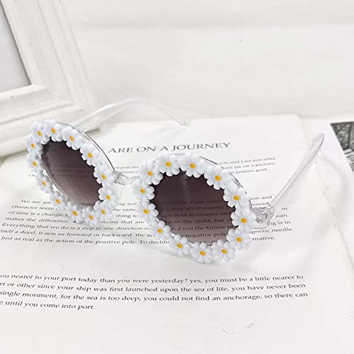 Sunflower Sunglasses Kids Girls Boys Round Daisy Flower Glasses Children Baby UV 400 Shades Outdoor Beach Party Eyewear3
