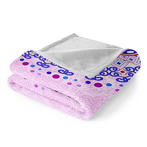 Couverture sofa 3D fleur violette pour vos soirées cocooning