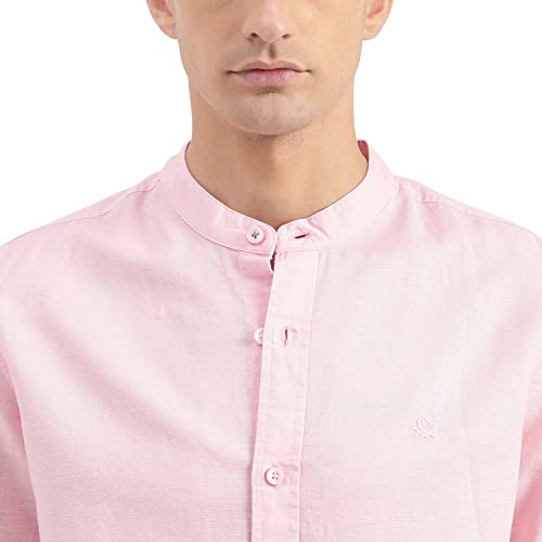 Image of UNITED COLORS OF BENETTON Men's Cotton Solid Slim Fit Shirt