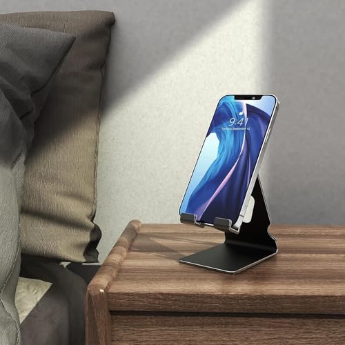 Support téléphone aluminium noir au design épuré pour iPhone 13 Pro Max