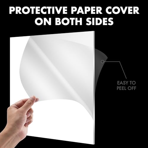 Image of White Acrylic Sheets 12X16, 1 /8 Inch Thick, 2 Pcs