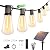 OHLUX 60FT Solar Globe String Lights Outdoor, Shatterproof Solar Patio Lights with Remote, 27 Dimmable ST38 LED Filament Bulbs, 2200K Soft Warm White Edison Hanging Light for Outside Canopy Deck