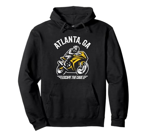 Diseño de carreras de motocicletas Atlanta GA Sport Bike Sudadera con Capucha