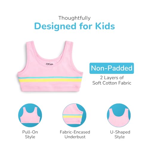 Image of YouGotPlanB Cotton Sports Bra | Ages 8-16 Years | U-Shaped Style | Non-Padded, Double-Layered for Coverage