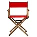 Casual Home Director's Chair ,Natural Frame/Red Canvas,18