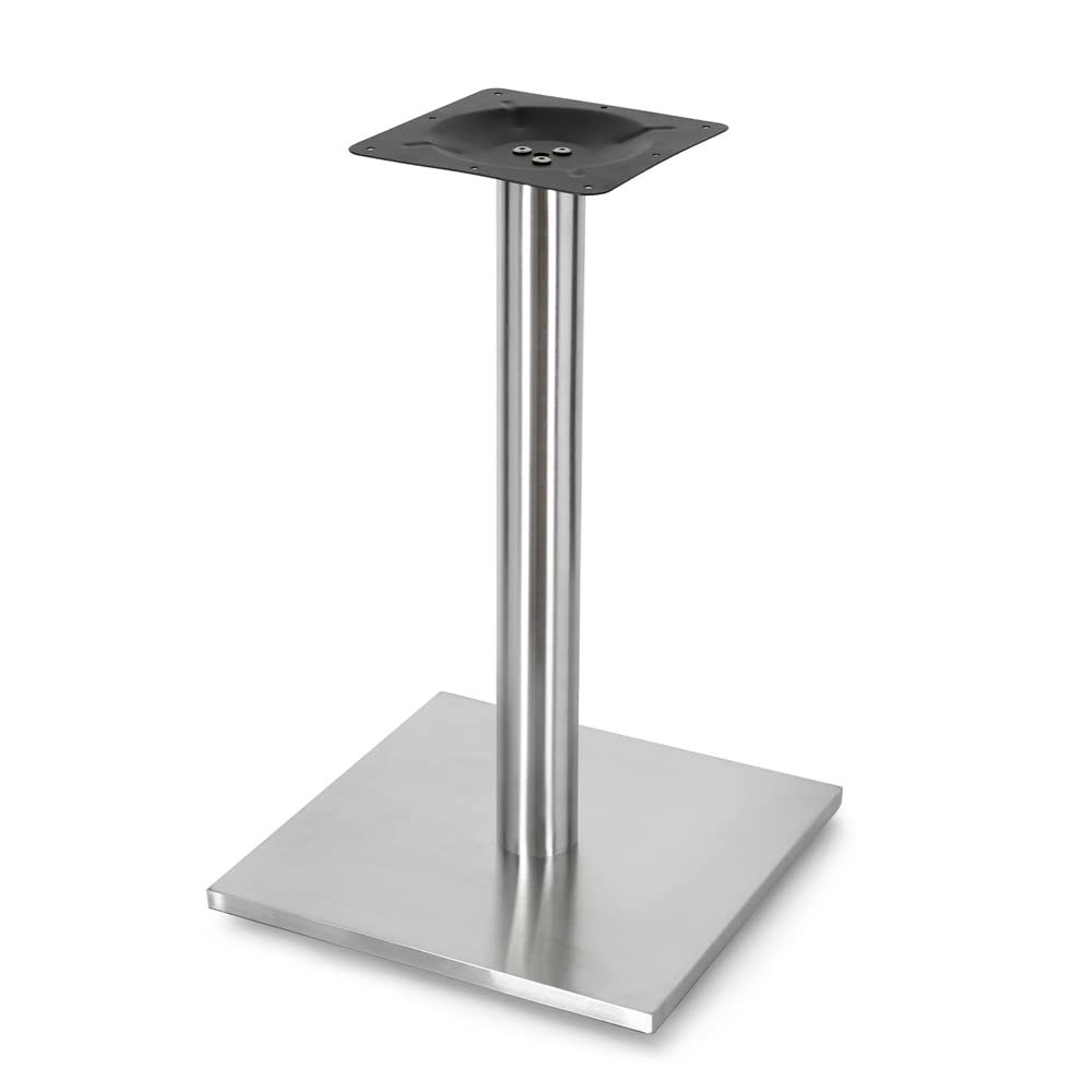 Melko Tischuntergestell Tischgestell 2-teilig Edelstahl 45x45x72 cm Silber