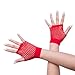 Alvogimor Fishnet Gloves, Elastic Nylon Wrist Mesh for Women's 80's Theme Party Halloween Costume Accessories (Red)
