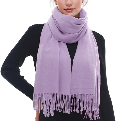 RUI VTRON Scarf for Women Fall Winter Scarves Warm Large Pashmina Shawls and Wraps Lavender