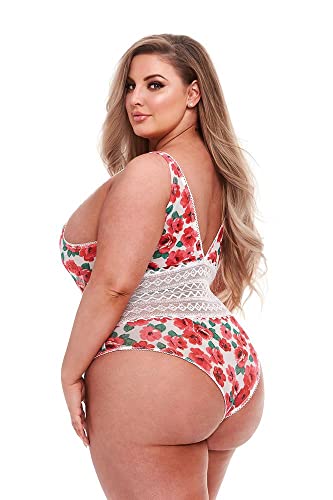 Baci Lingerie Dessous-Bac3206Whtq Lingerie, Grigio, Xl Donna