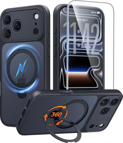 Image of FNTCASE for Phone 18 Pro Case /Phone 17 Pro Case with 360 Spin Stand Black
