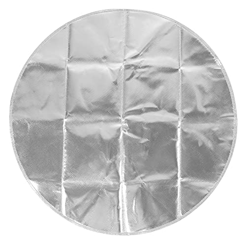 Round Fire Pit Mat for Lawn Protection Fire Insulation Mats for Barbecue 24 Inch Durable Fireproof Heat Resistant Waterproof Easy to Clean Aluminum Foil Silica Gel Glass Fibre